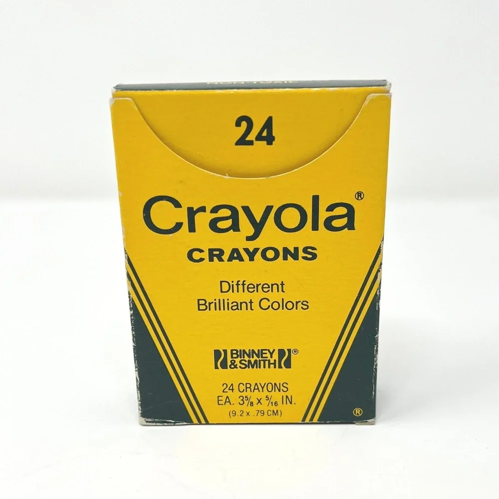 Vintage Crayola 20 Count Crayons Yellow Vintage 1993 Binney & Smith Box Made USA